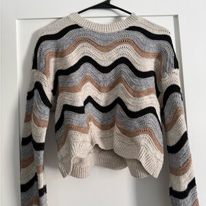 Wave Pattern Women's Sweater